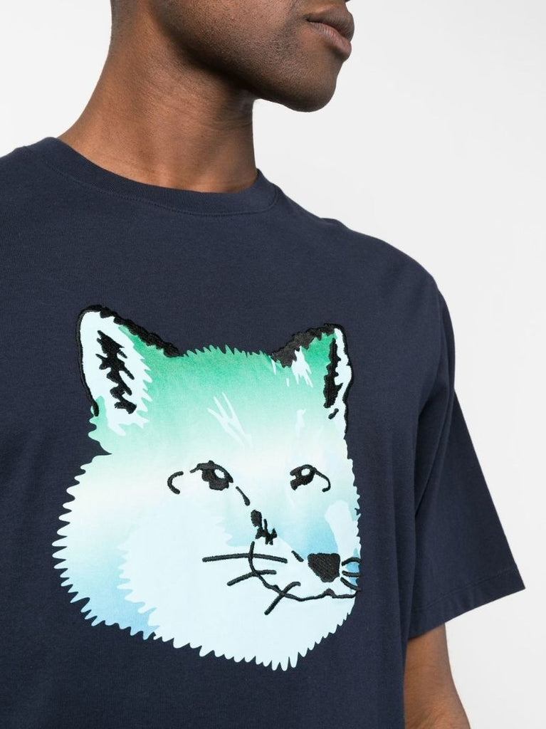Bue Vibrant Fox Head Print T-shirt