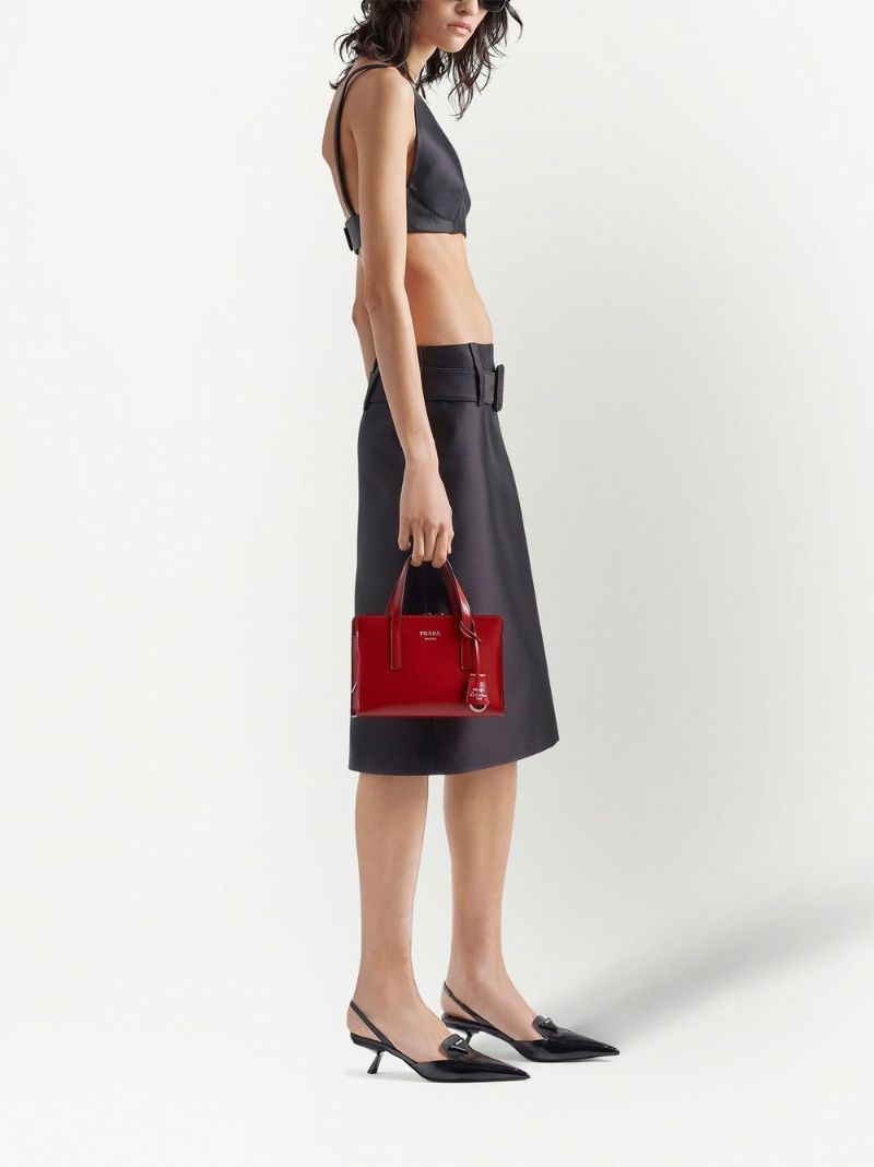 Red Mini Re-edition 1995 Leather Tote Bag