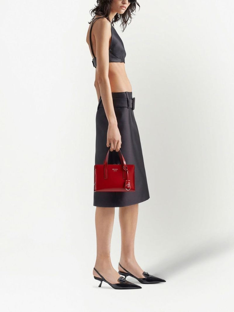 Red Mini Re-edition 1995 Leather Tote Bag