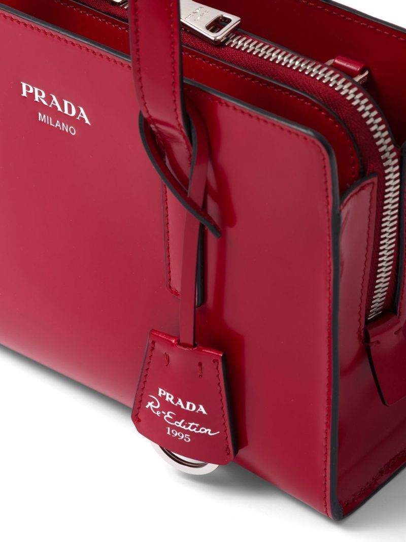 Red Mini Re-edition 1995 Leather Tote Bag