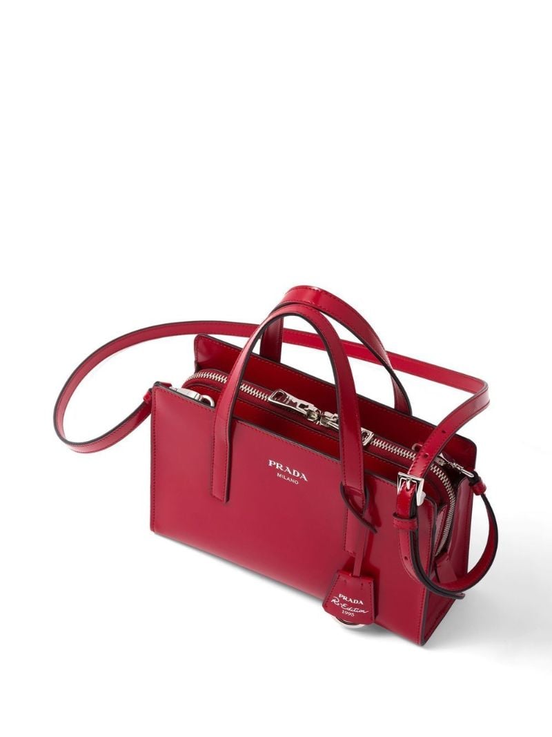 Red Mini Re-edition 1995 Leather Tote Bag