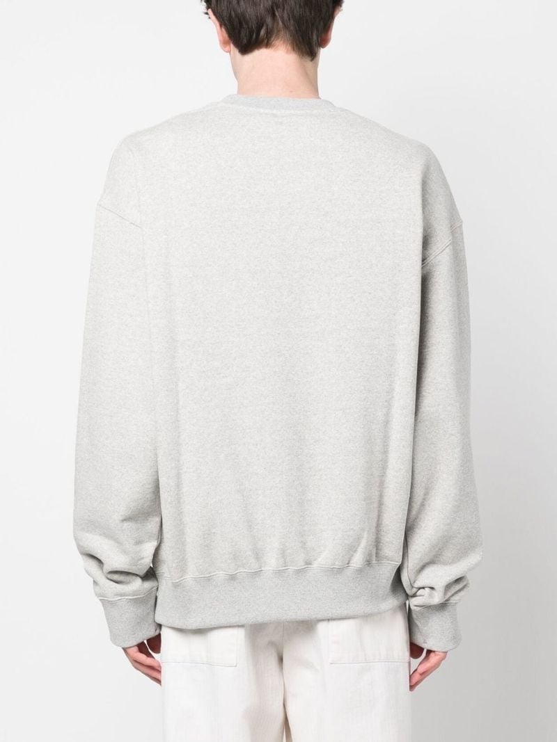 Grey Logo Print Crew Neck Sweatshirt