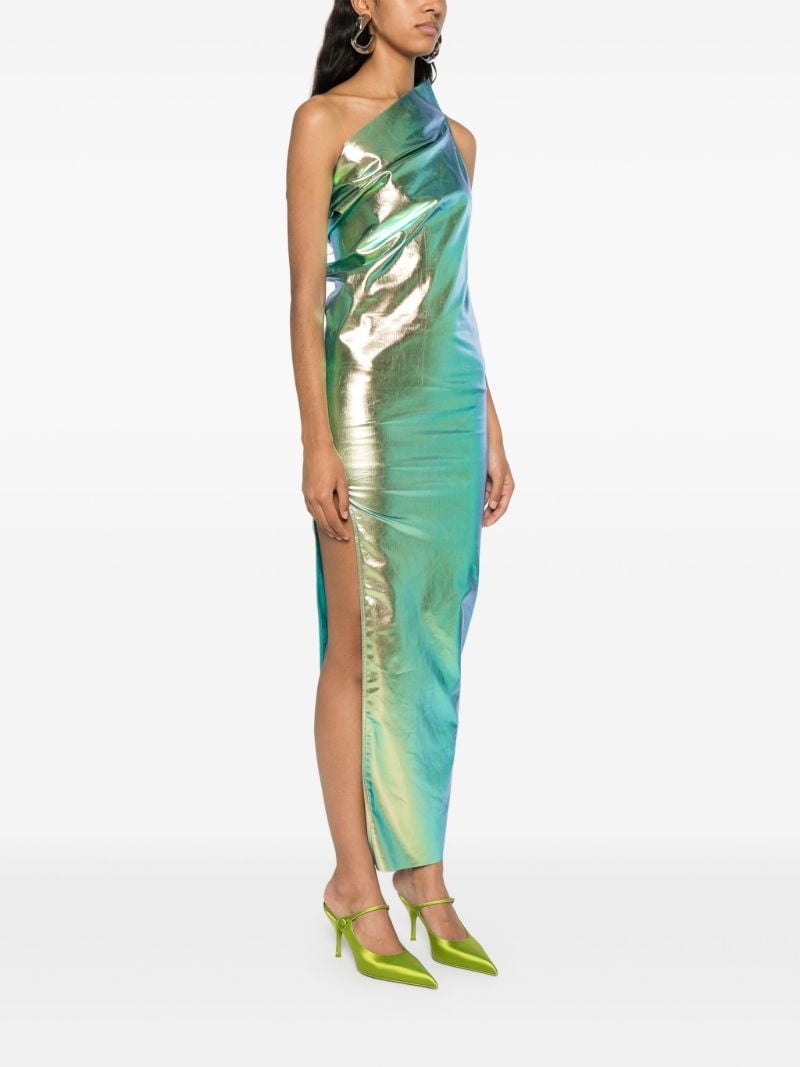 Green Athena One-shoulder Midi Dress