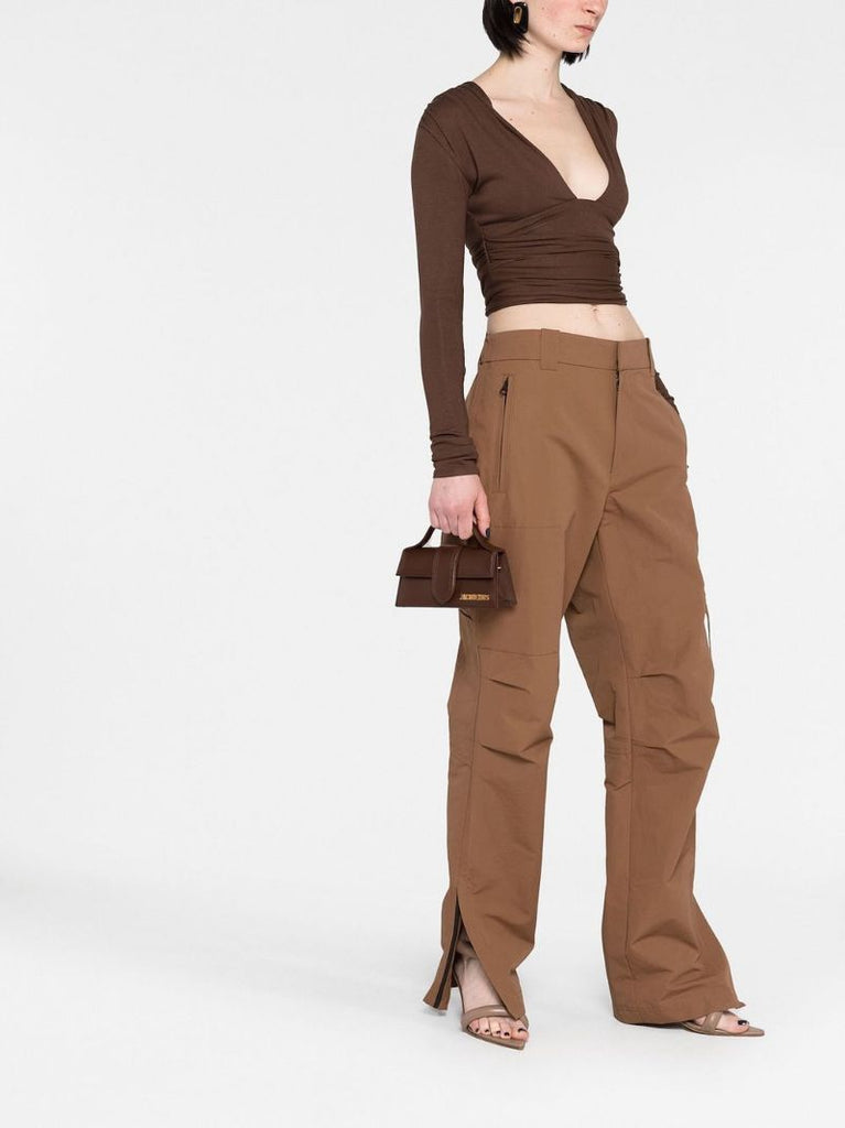 Brown Le Bambino Leather Cross Body Bag
