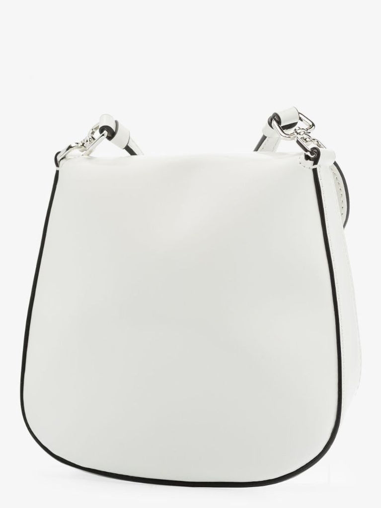 White Cleo Mini Leather Shoulder Bag