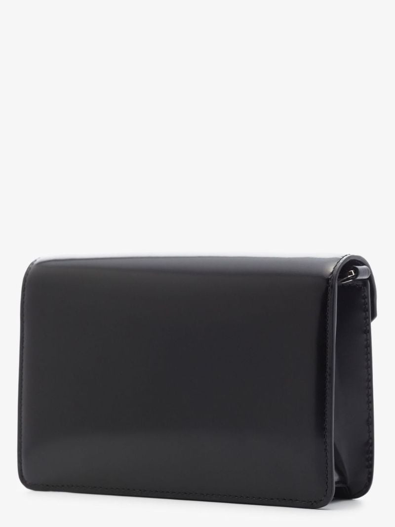 Black Borse Flap Mini Shoulder Bag