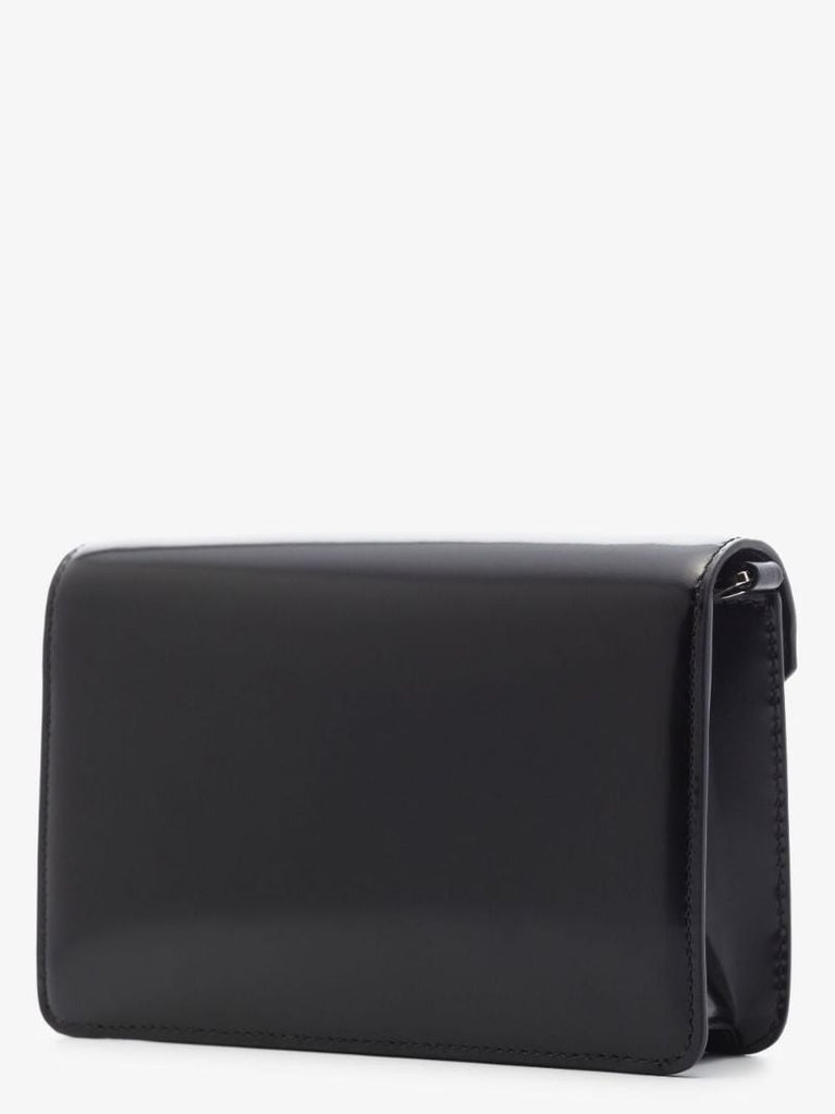 Black Borse Flap Mini Shoulder Bag