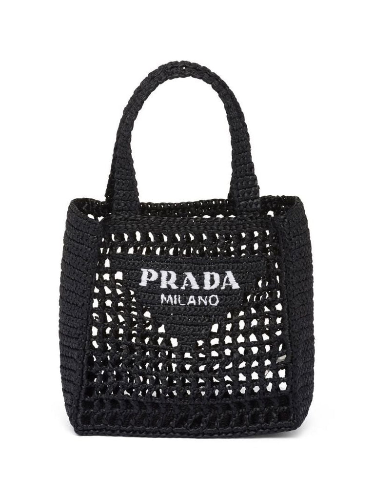 Black Small Crochet Tote Bag