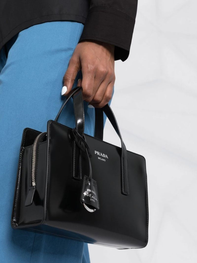 Black Re-edition 1995 Mini Leather Tote Bag