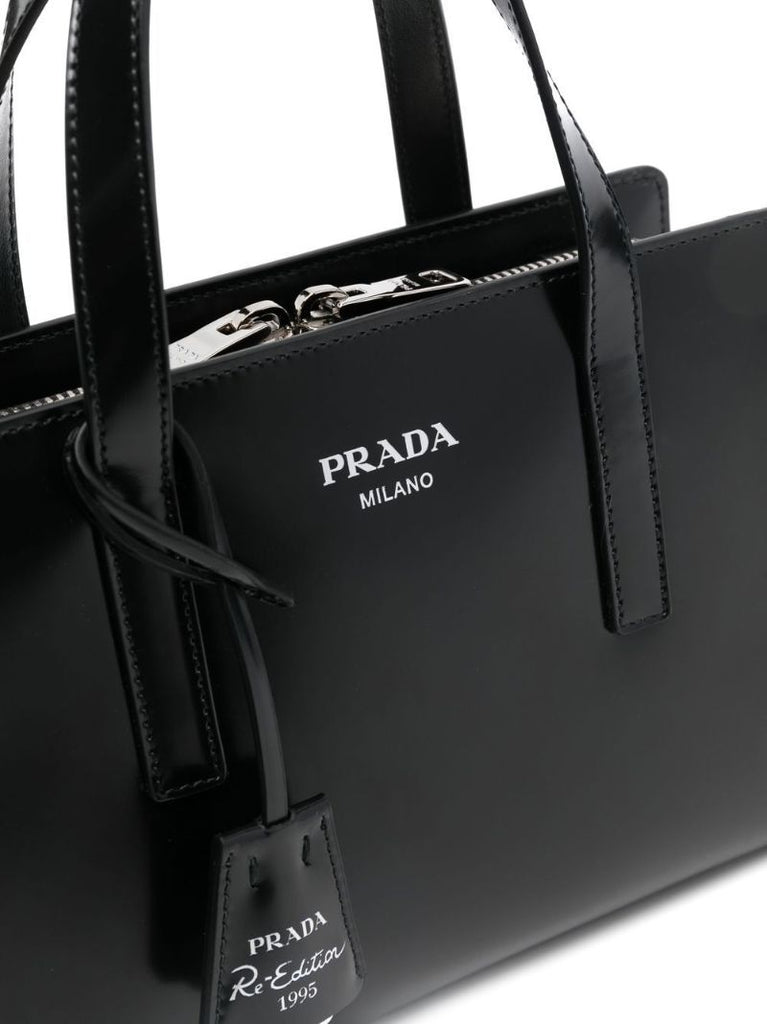 Black Re-edition 1995 Mini Leather Tote Bag