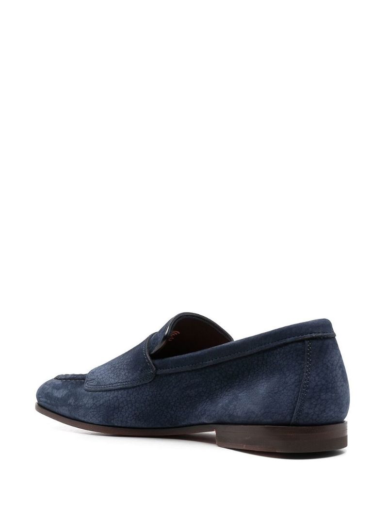 Blue Suede Monk Shoes