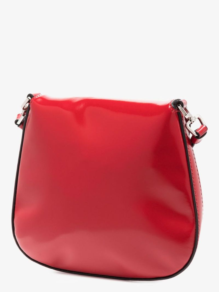 Red Cleo Mini Leather Shoulder Bag