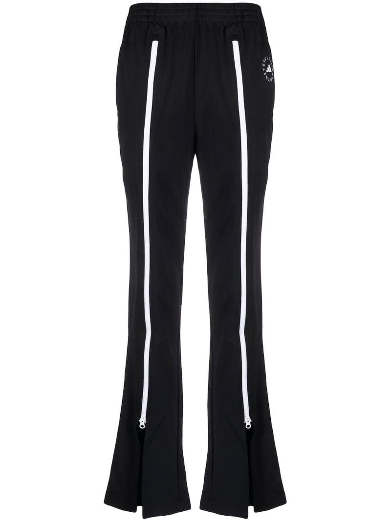 Black Truecasuals Zipped Track Pants