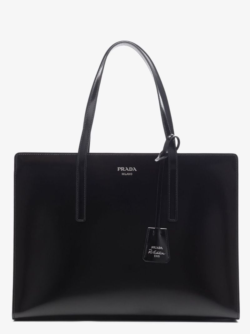 Black Carolyn Re-edition 1995 Large Leather Tote Bag