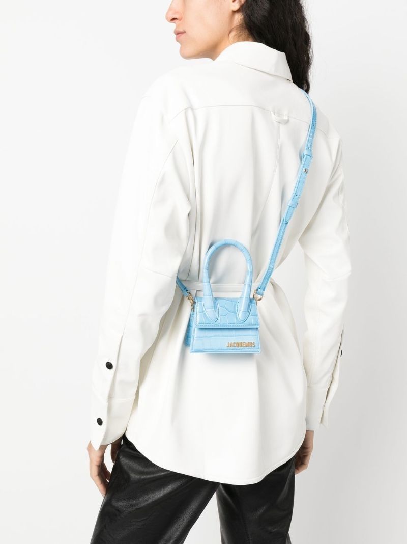 Blue Le Chiquito Leather Mini Bag