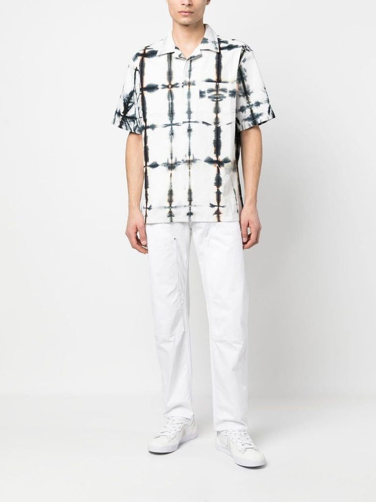 White Tie-dye Cotton Shirt