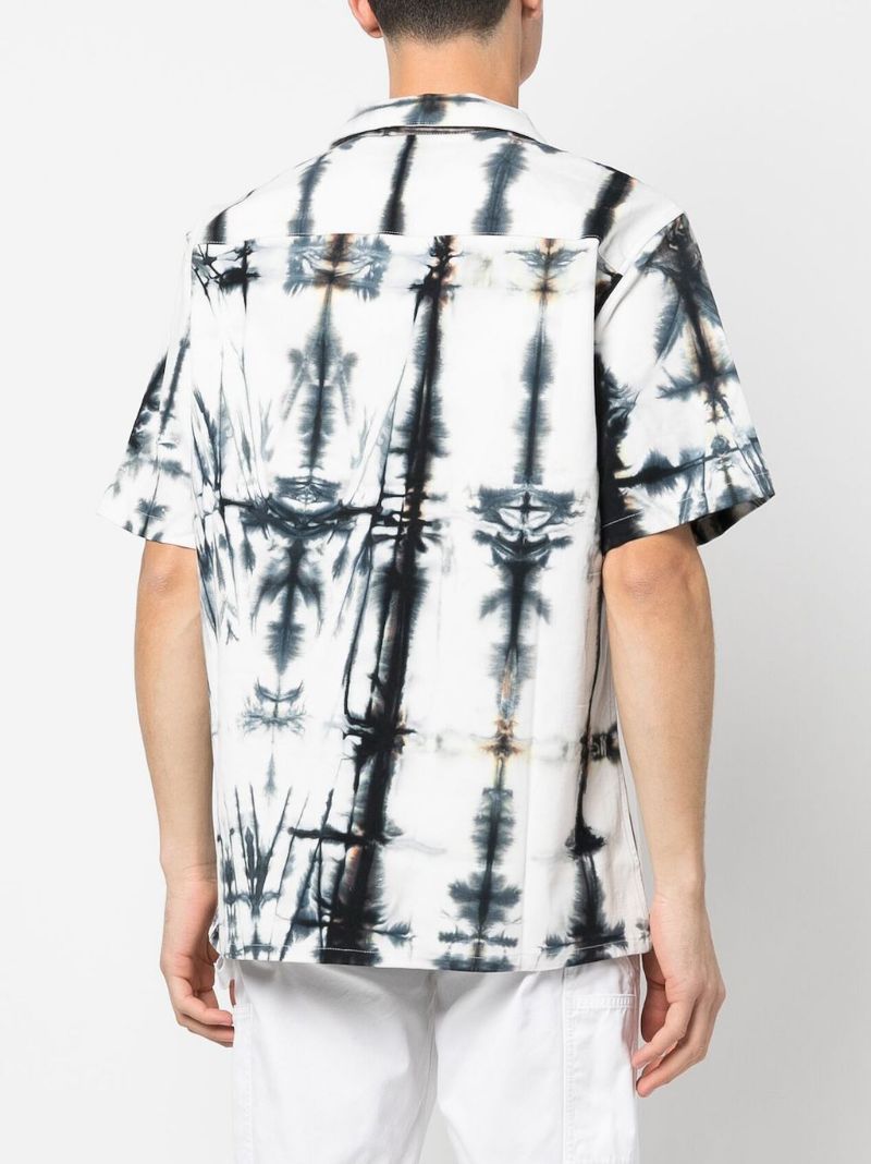 White Tie-dye Cotton Shirt