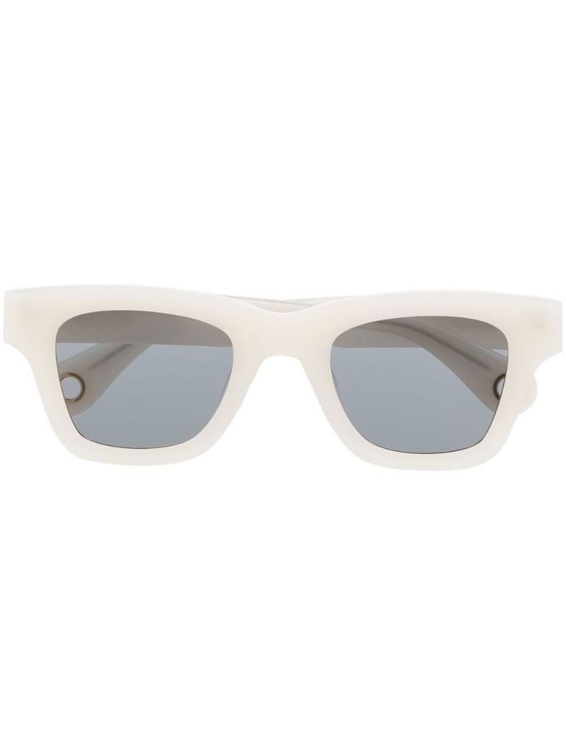 White Square Frame Sunglasses