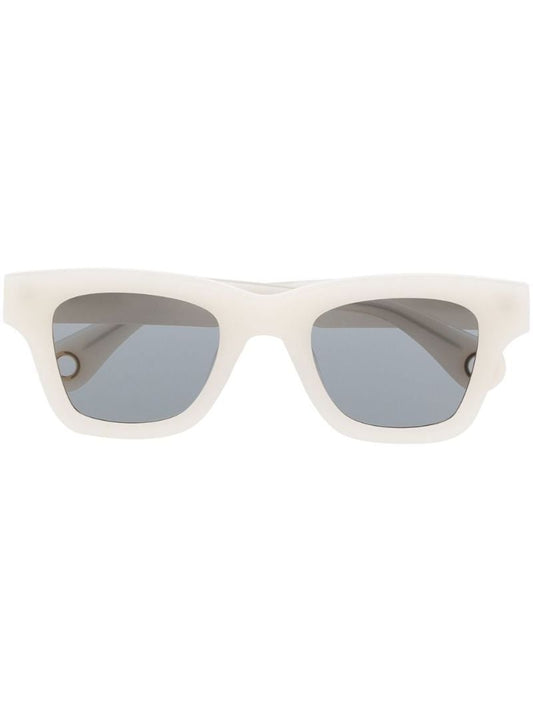 White Square Frame Sunglasses