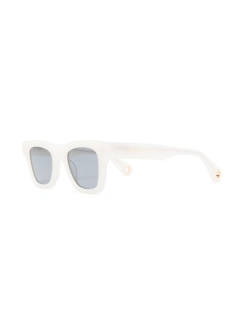 White Square Frame Sunglasses