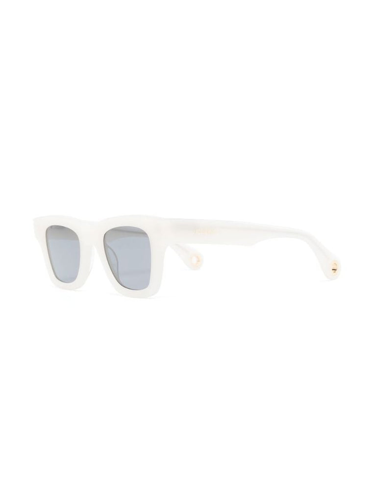 White Square Frame Sunglasses