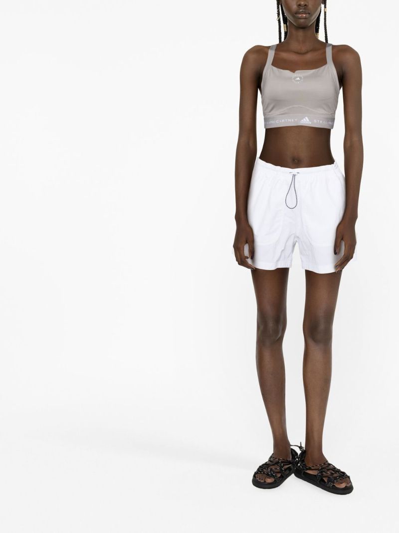 White Truepace Drawstring Running Shorts