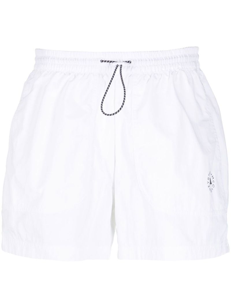 White Truepace Drawstring Running Shorts