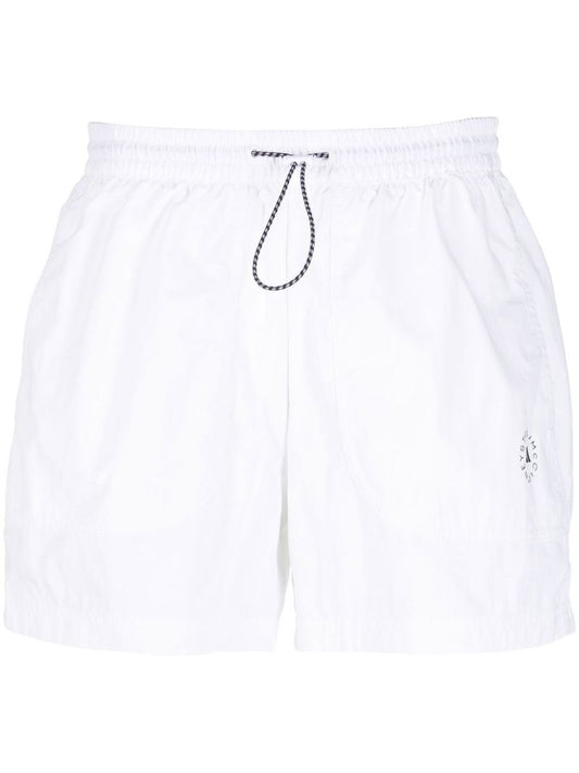 White Truepace Drawstring Running Shorts