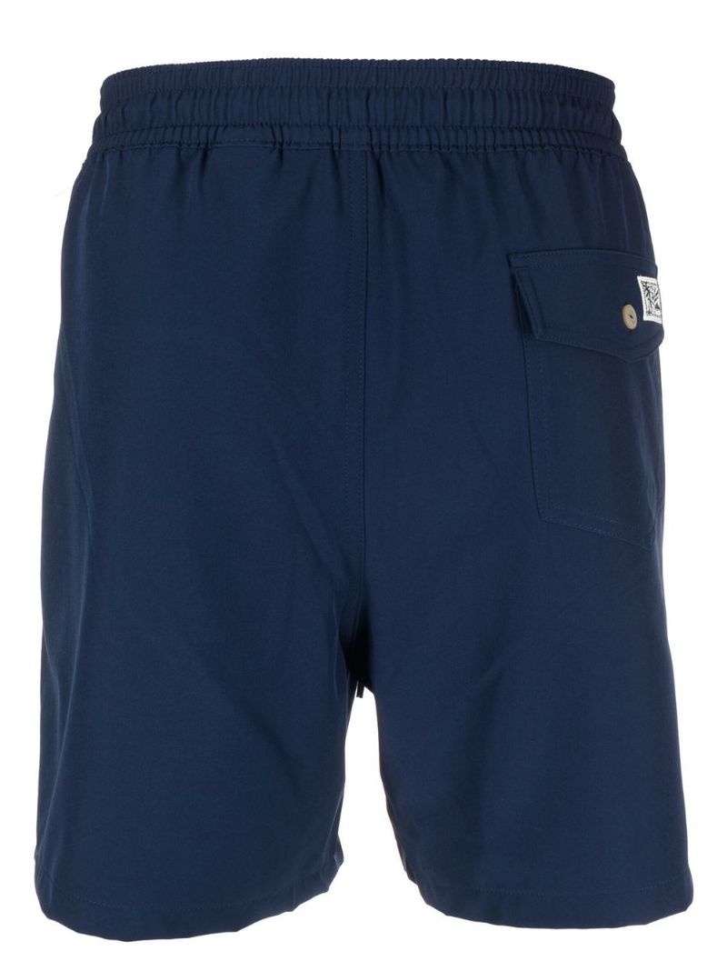 Blue Logo Embroidered Swim Shorts