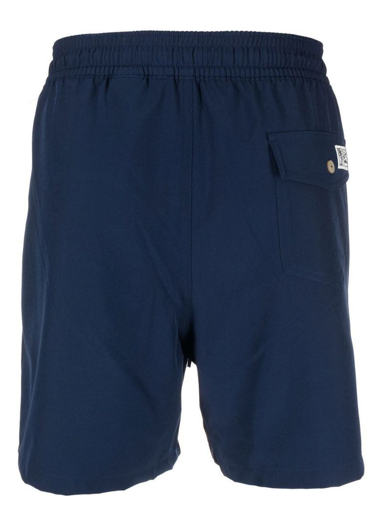 Blue Logo Embroidered Swim Shorts