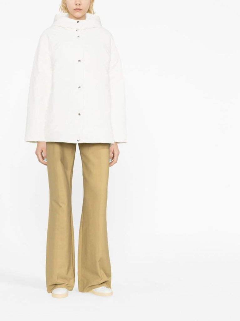 White Hooded Puffer Jacket
