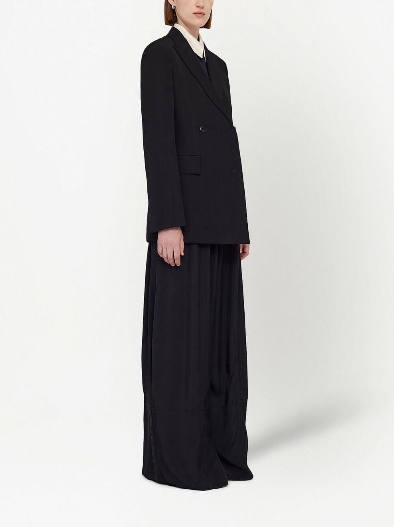 Black Double-breasted Tailored Blazer