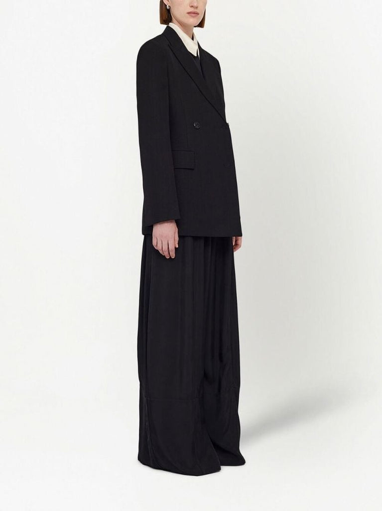Black Double-breasted Tailored Blazer