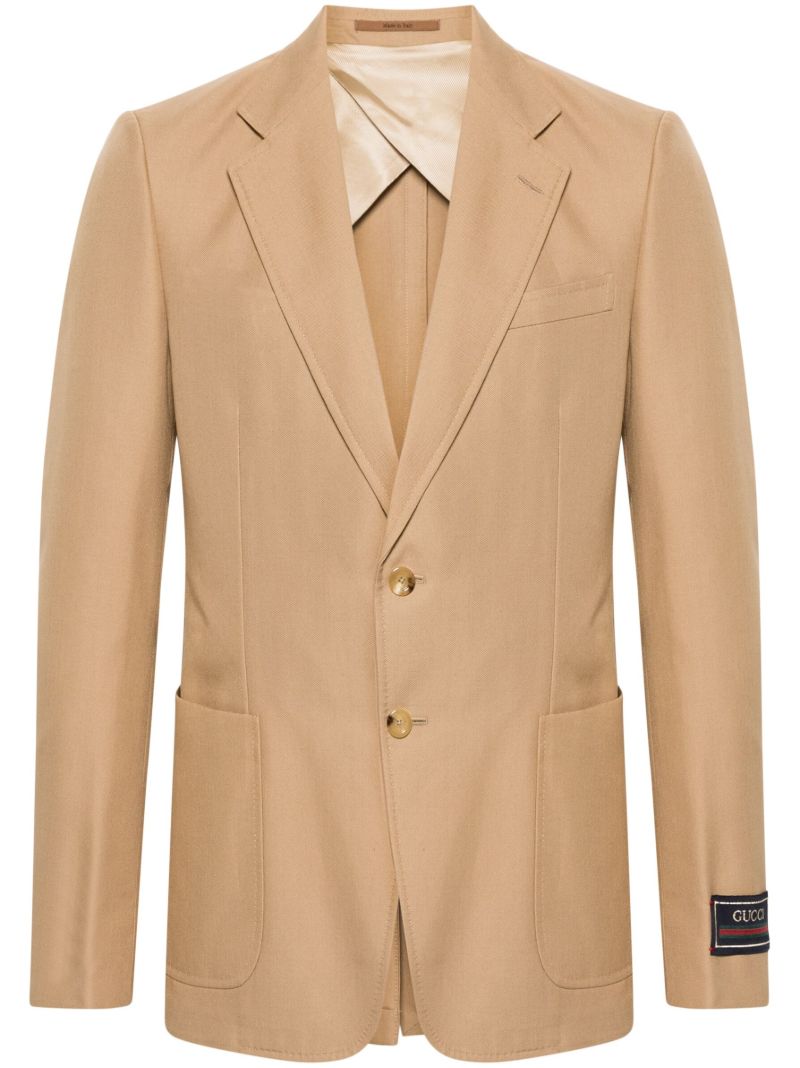 Beige Single-breasted Blazer