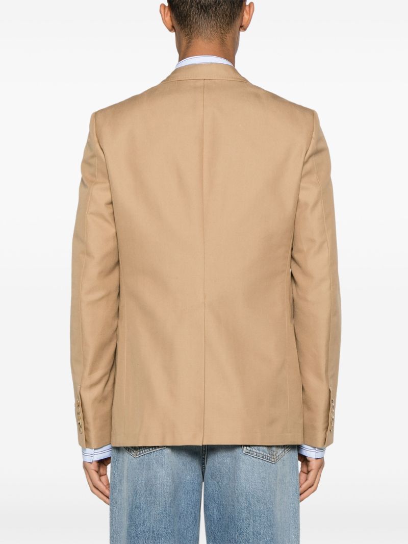 Beige Single-breasted Blazer