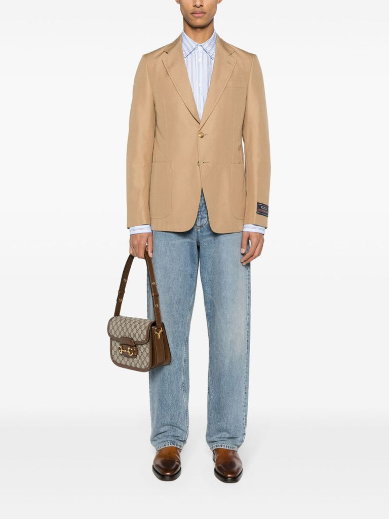 Beige Single-breasted Blazer