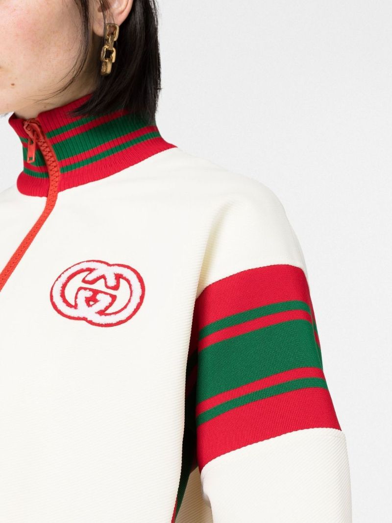 White Zip-up Track Jacket
