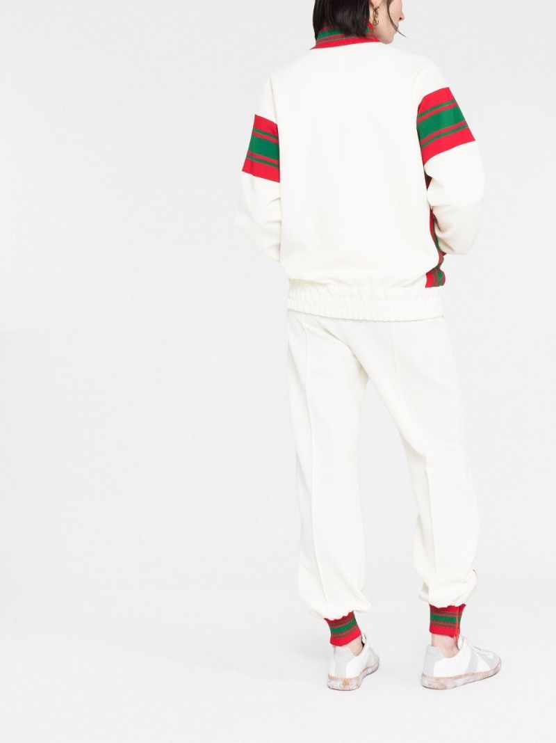 White Zip-up Track Jacket