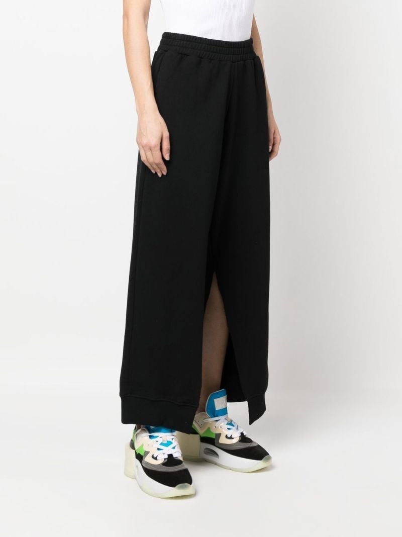 Black Slit Detail Track Pants