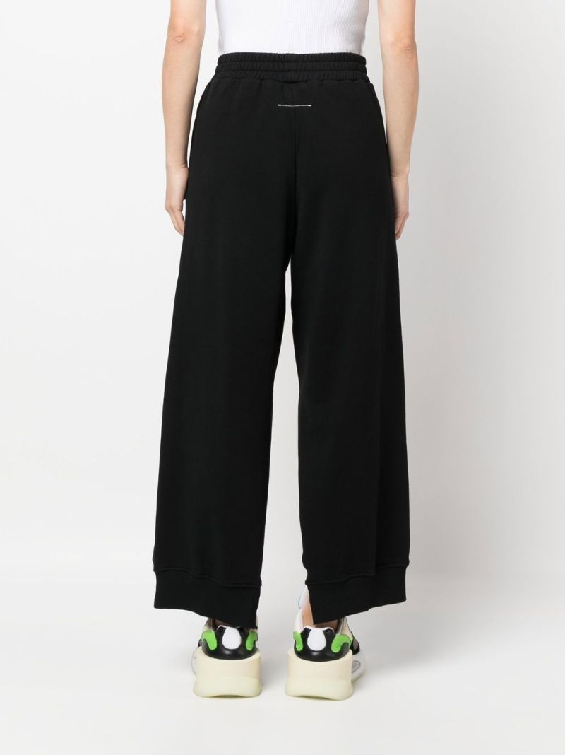 Black Slit Detail Track Pants