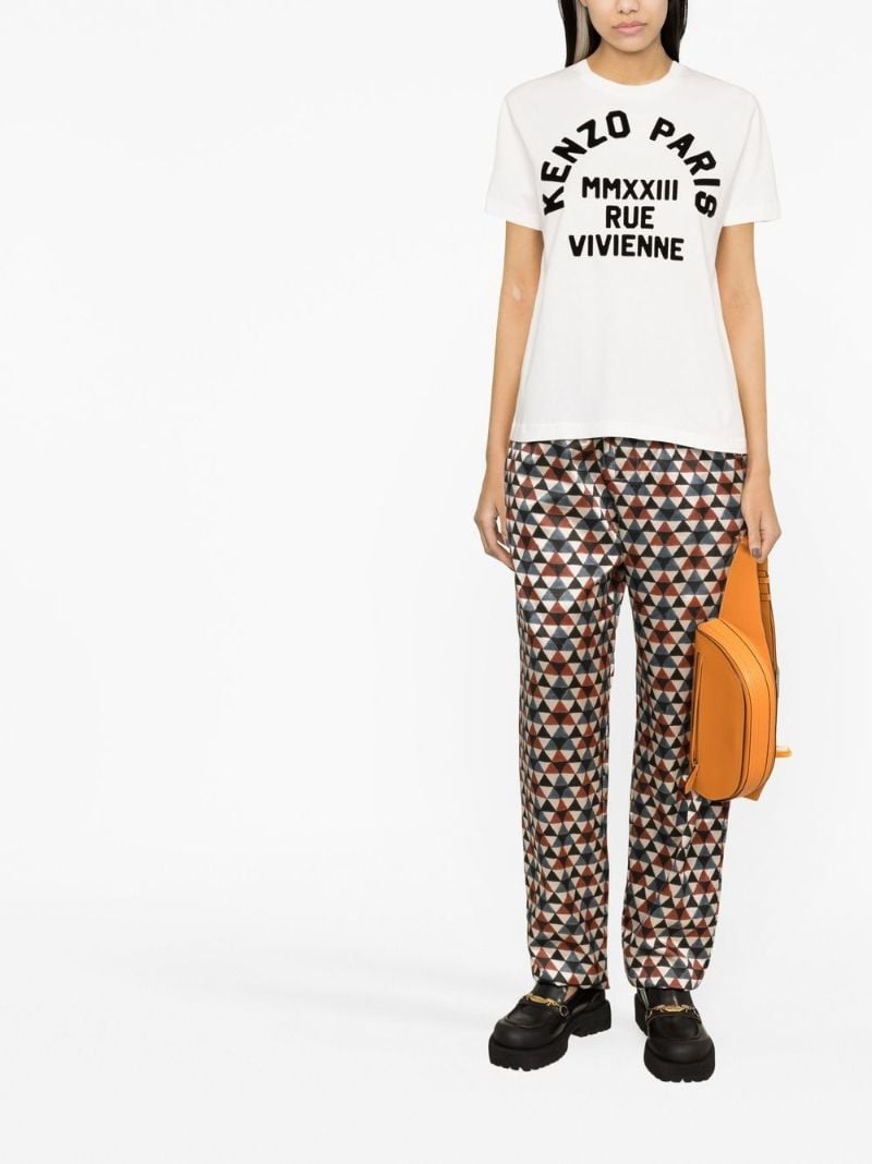 White Rue Vivienne Logo Print T-shirt
