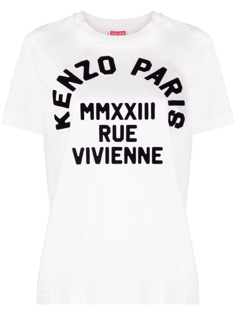White Rue Vivienne Logo Print T-shirt