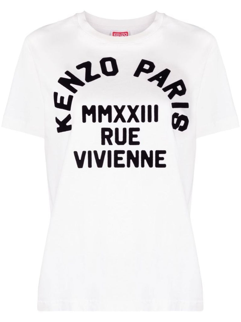 White Rue Vivienne Logo Print T-shirt