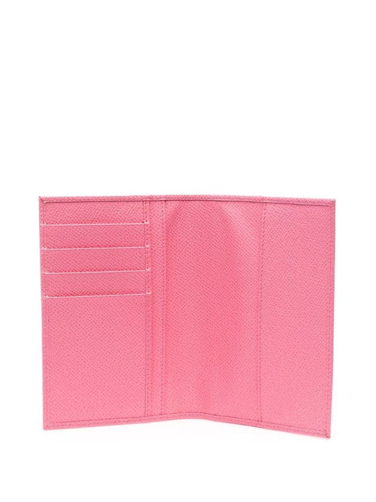 Pink Logo Plaque Bi-fold Wallet