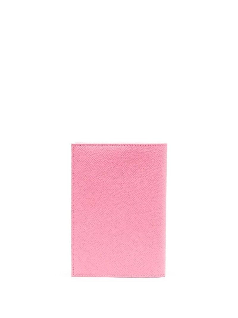 Pink Logo Plaque Bi-fold Wallet