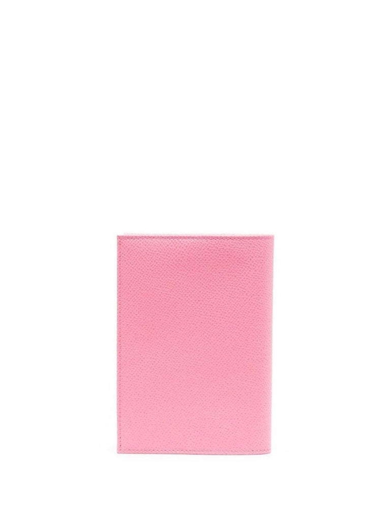 Pink Logo Plaque Bi-fold Wallet