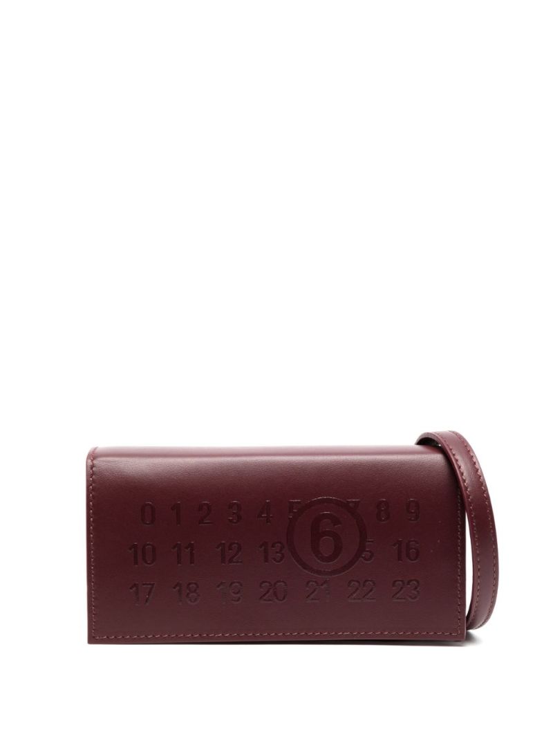 Red Numeric Logo Crossbody Bag