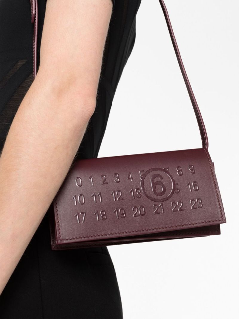 Red Numeric Logo Crossbody Bag