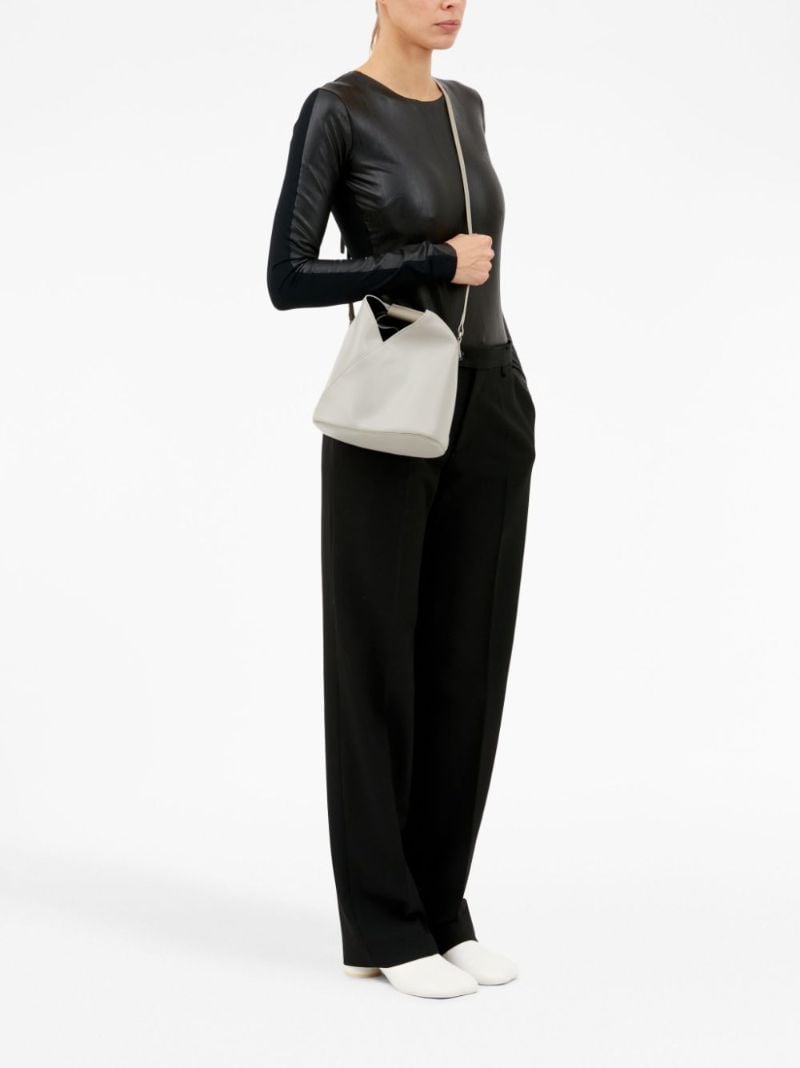 Grey Japanese Faux-leather Cross Body Bag