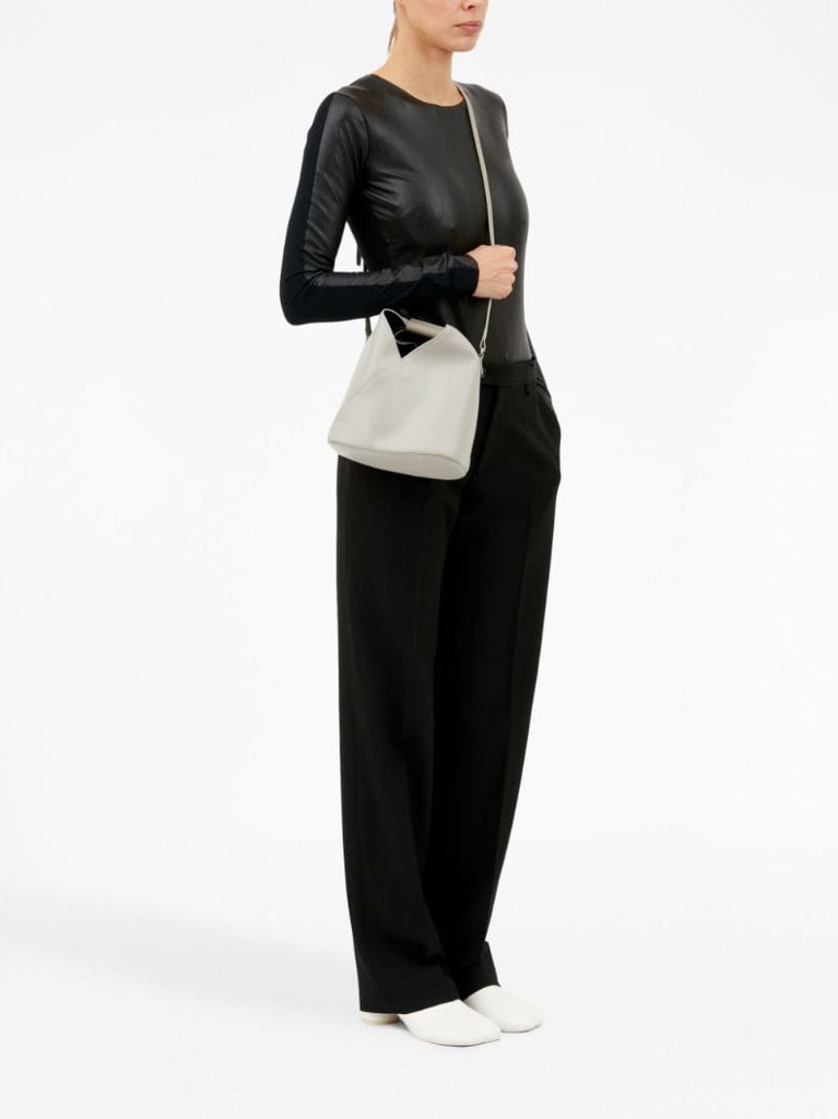 Grey Japanese Faux-leather Cross Body Bag